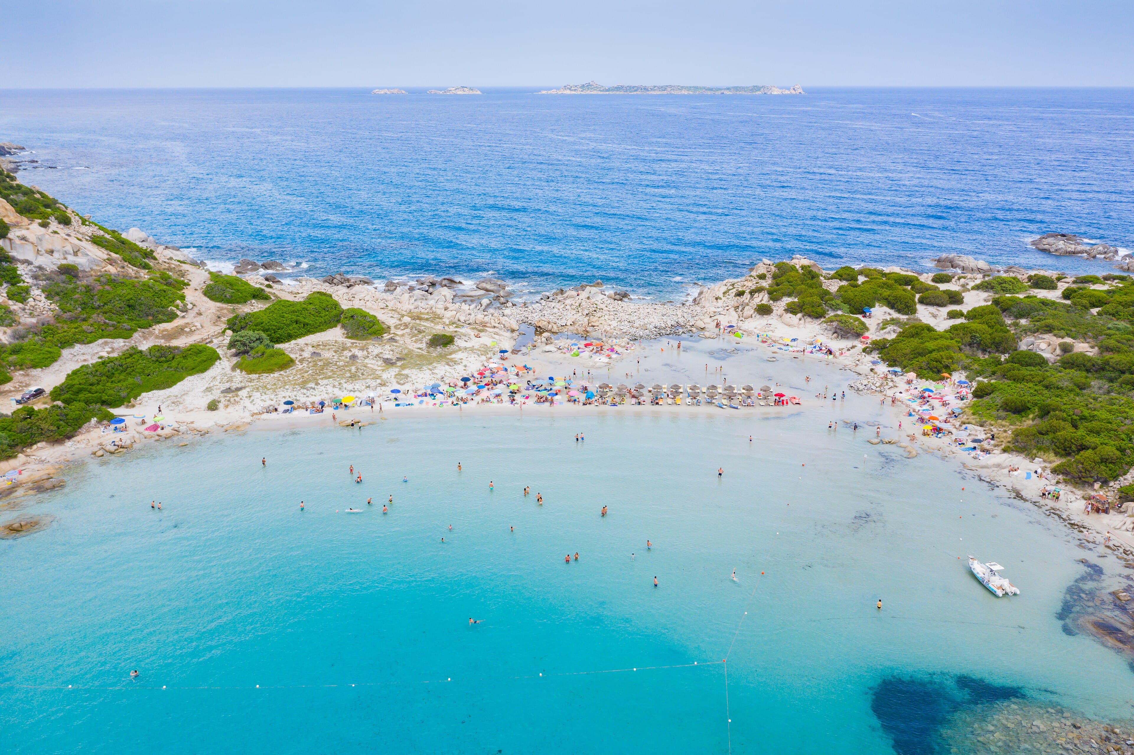 Clear water at Punta Molentis on the Villasimius coast.